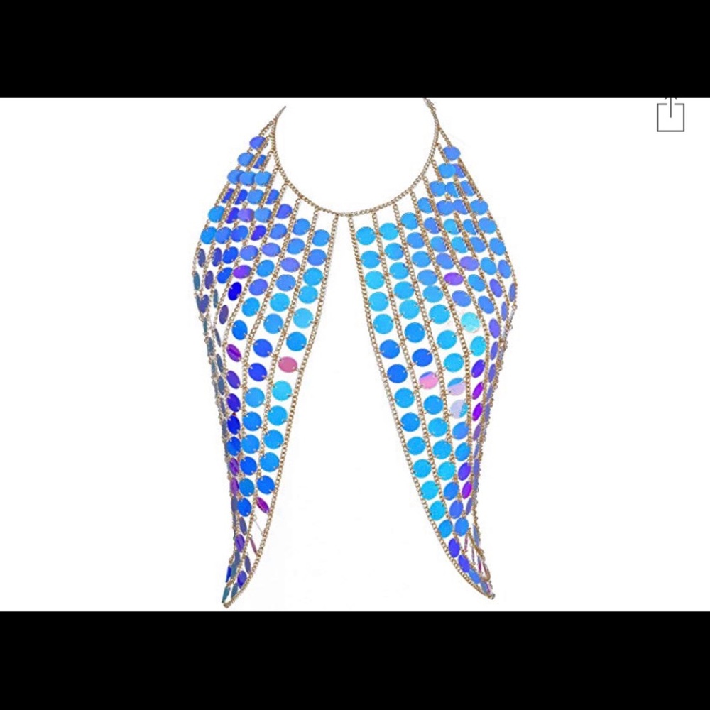 iheartraves Multicolor sequin top